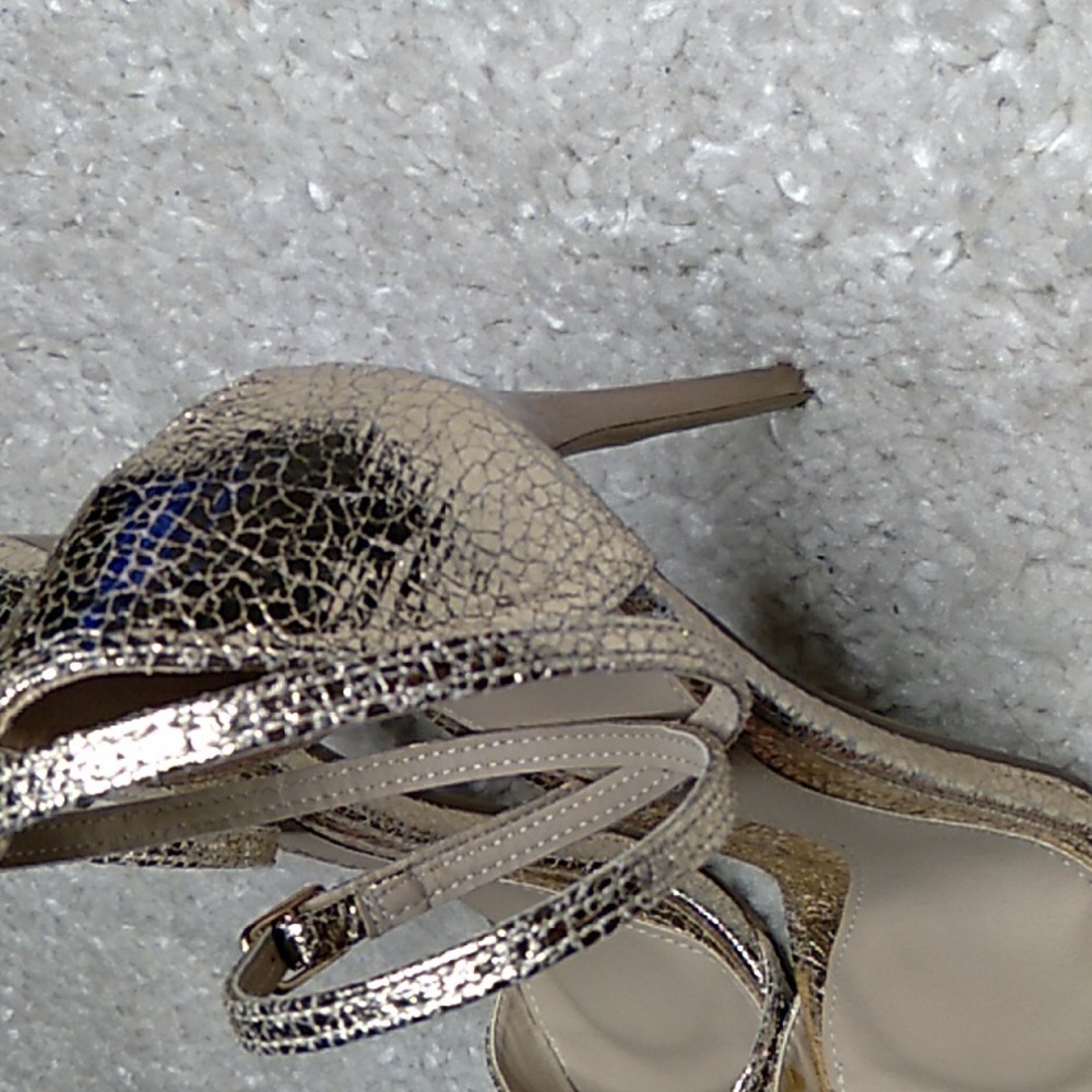 MISGUIDED  double strap crackeled print heels size 9.5 - Picture 6 of 16